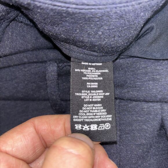 Womens Size 8 Theory Double Knit Jersey Pants Blue EUC - Picture 6 of 6